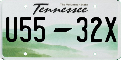 TN license plate U5532X