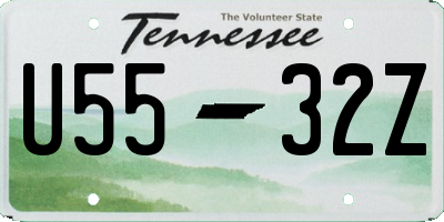 TN license plate U5532Z