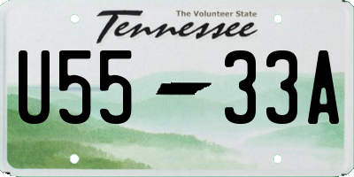 TN license plate U5533A