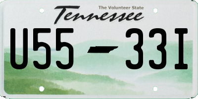 TN license plate U5533I