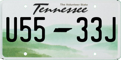 TN license plate U5533J