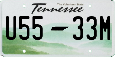 TN license plate U5533M