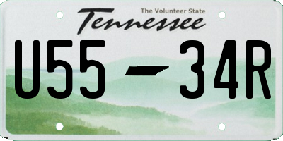 TN license plate U5534R