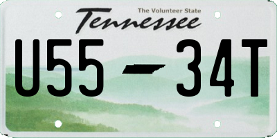 TN license plate U5534T
