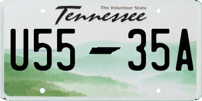 TN license plate U5535A