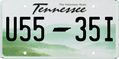 TN license plate U5535I