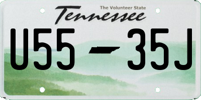 TN license plate U5535J