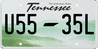 TN license plate U5535L