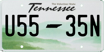 TN license plate U5535N