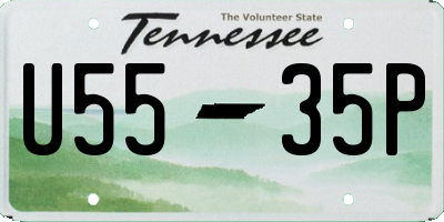 TN license plate U5535P