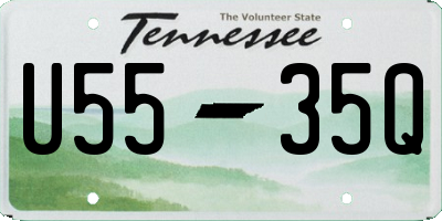 TN license plate U5535Q