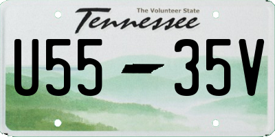 TN license plate U5535V