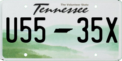 TN license plate U5535X