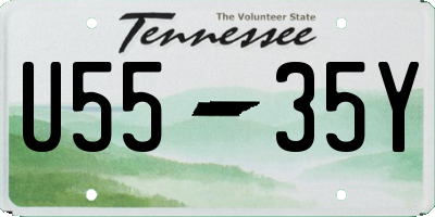 TN license plate U5535Y