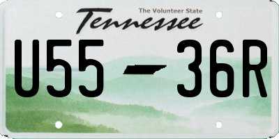 TN license plate U5536R