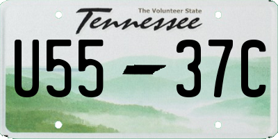 TN license plate U5537C