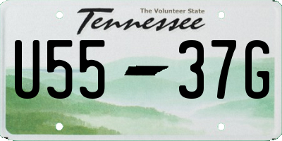 TN license plate U5537G