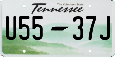 TN license plate U5537J