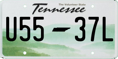TN license plate U5537L