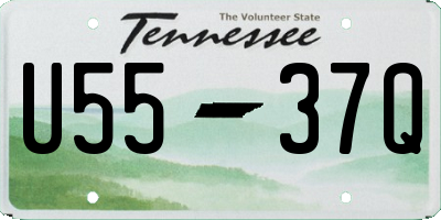 TN license plate U5537Q