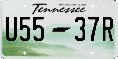 TN license plate U5537R