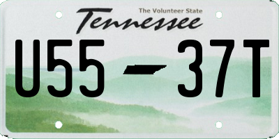 TN license plate U5537T