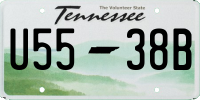 TN license plate U5538B