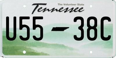 TN license plate U5538C