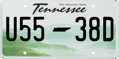 TN license plate U5538D