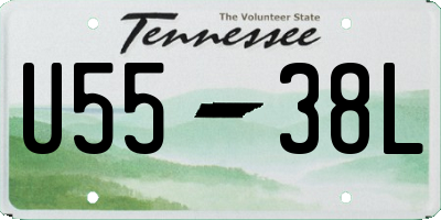 TN license plate U5538L