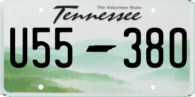 TN license plate U5538O