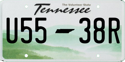 TN license plate U5538R