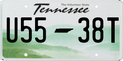 TN license plate U5538T