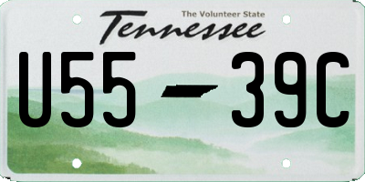 TN license plate U5539C