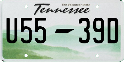 TN license plate U5539D
