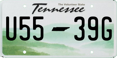 TN license plate U5539G
