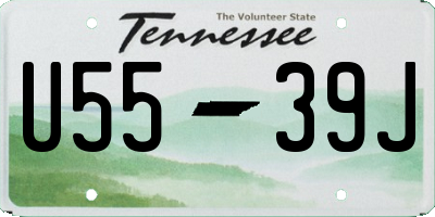 TN license plate U5539J