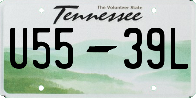TN license plate U5539L