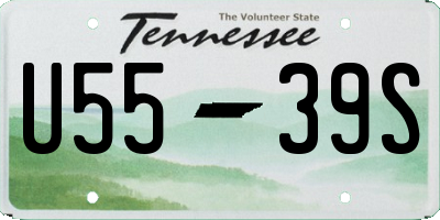 TN license plate U5539S