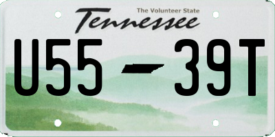 TN license plate U5539T
