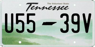 TN license plate U5539V