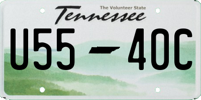 TN license plate U5540C