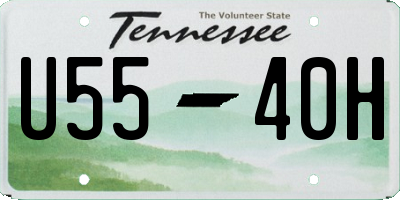 TN license plate U5540H