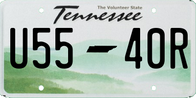 TN license plate U5540R