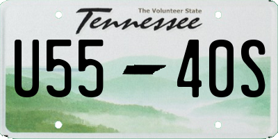 TN license plate U5540S