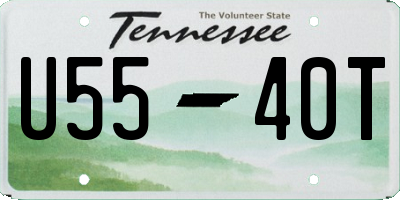 TN license plate U5540T