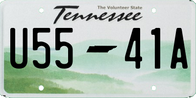 TN license plate U5541A