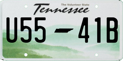 TN license plate U5541B