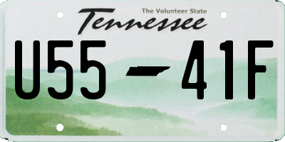 TN license plate U5541F