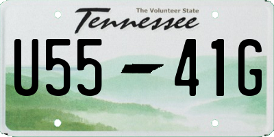 TN license plate U5541G